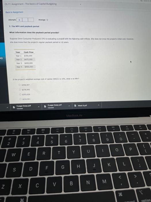 2 Part Question. OT ht . www & 2 . B 9