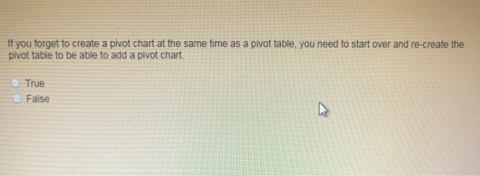  If you forget to create a pivot chart at the same