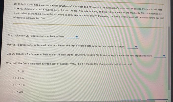 trying to identify its optimal capital structure. Universal Exports Inc. has gathered
