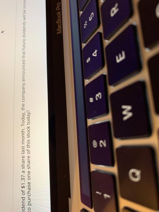 Three Corners Markets paid an annual dividend of $1.37 a share last