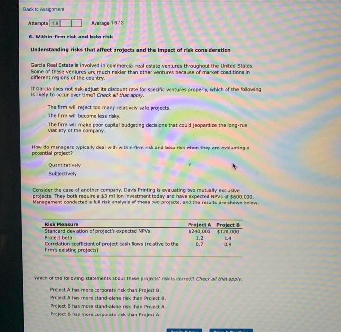  Back to Assignment Attempts 1.6 Average 1673 6. Within-firm risk and