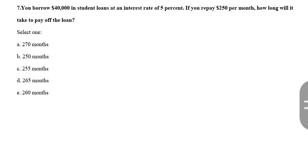 I need the solution to solve these problems.Preferably excel solutions 7.You borrow