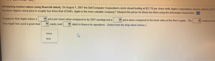 at $27 76 per share while Apple Corporation's shares closed at $133