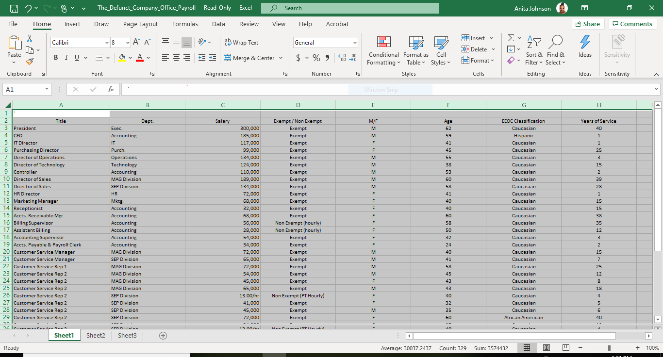  Based on the spreadsheet, can you create a presentation and provide