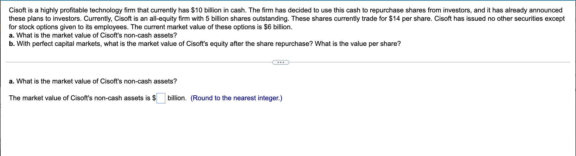 Cisoft is a highly profitable technology firm that currently has $10