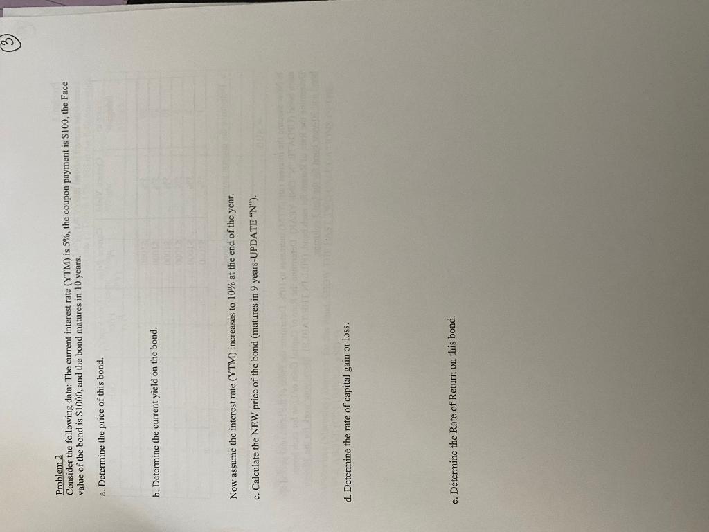 PLEASE ANSWER ALL THE QUESTION Problem 2 Consider the following data: