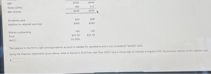 03- Blueprint Problems - Financial Statements, Cash Flow, and Taxes Quantitative Problem: