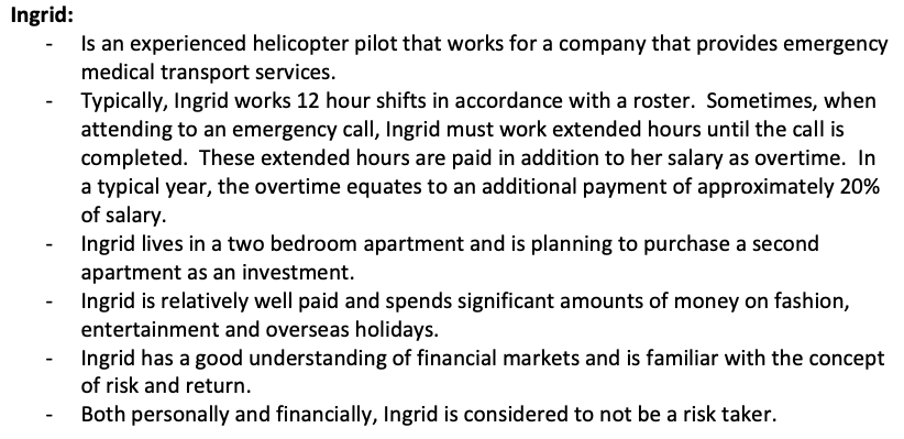 to her objective of purchasing a second apartment (as an investment) within