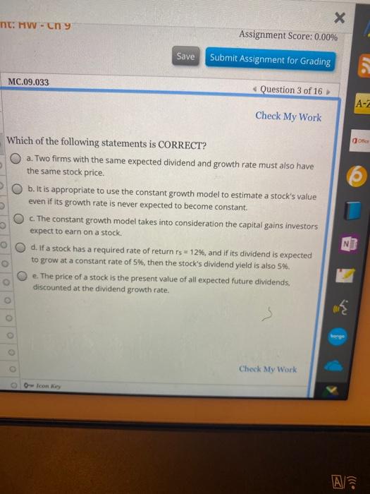  nt: HW - Uny Assignment Score: 0.00% Save Submit Assignment for