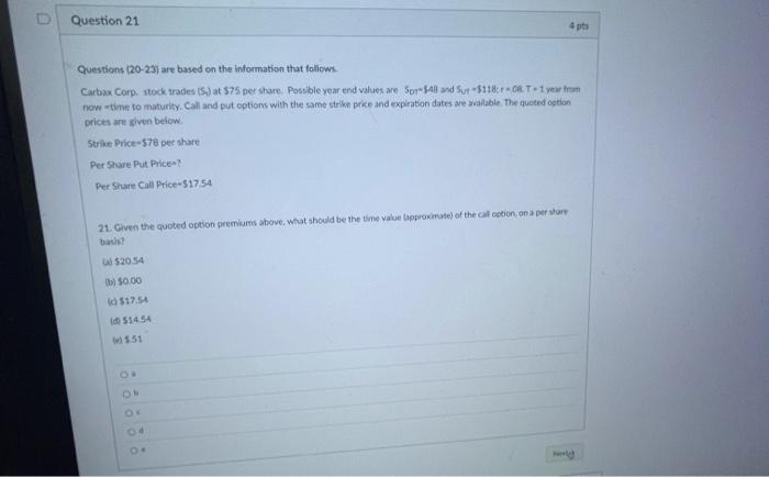 are based on the Information that follows Carbax Corp, stock trades (5)