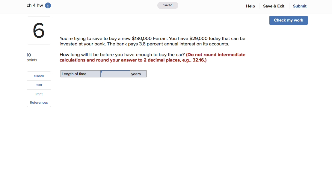  ch 4 hw A Saved Help Save & Exit Submit Check