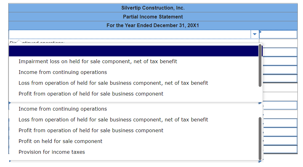 from continuing operations (after tax) of $1,650,000. On November 15, 20X1, the