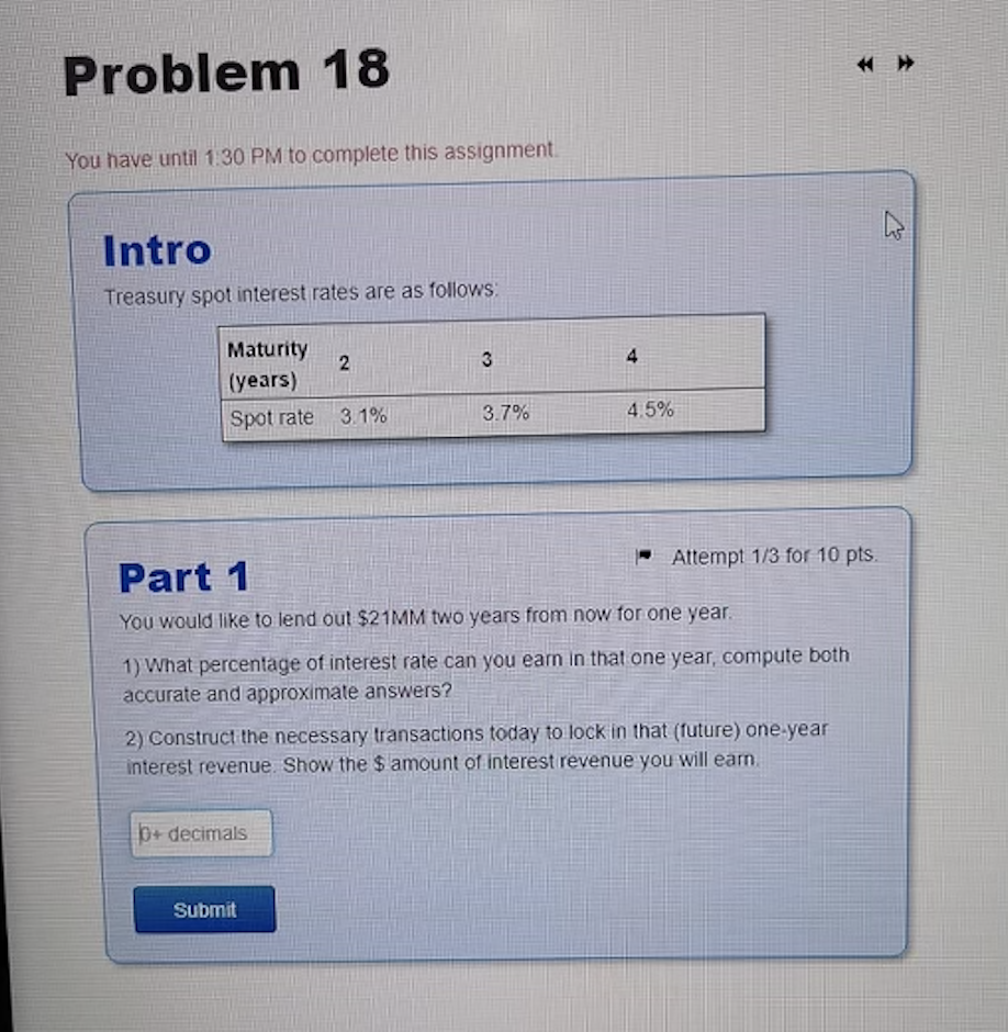  Problem 18 You have until 1:30 PM to complete this assignment