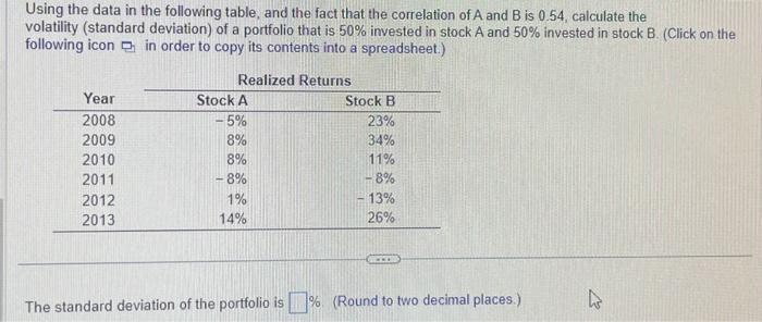 need help please! Using the data in the following table, and the