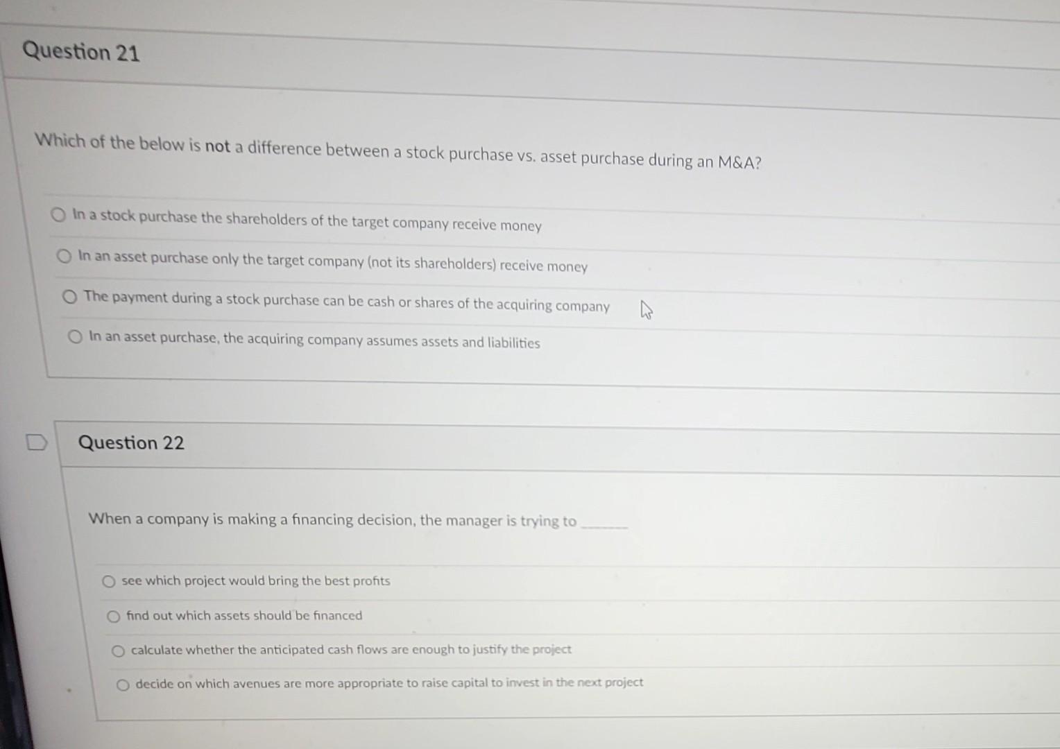 Which of the below is not a difference between a stock