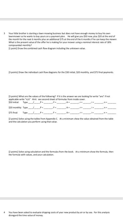  Having trouble with #3 please help 3 Your litle brother is