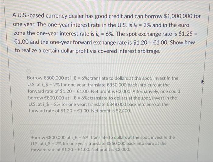 is there a simple way to fine this answer? A U.S.-based currency