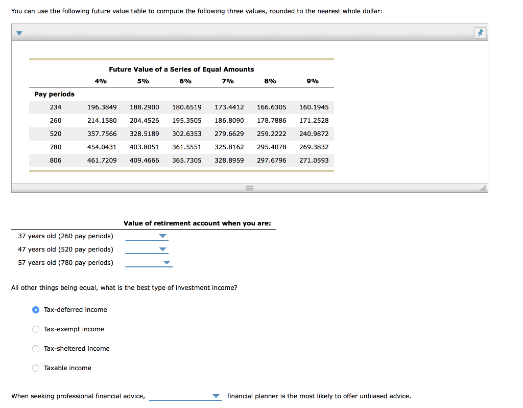 Employer's RetirementPlan Scenario: You are 27-years-old and working in the marketing department
