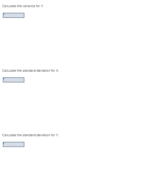 and the standard deviations for X and Y. Year 1 2 3