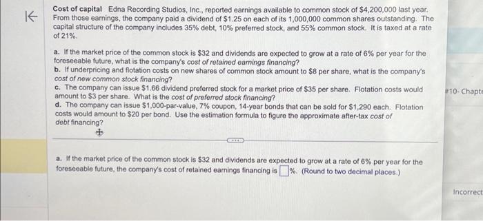 help me figure out the 6 steps to this problem Cost of