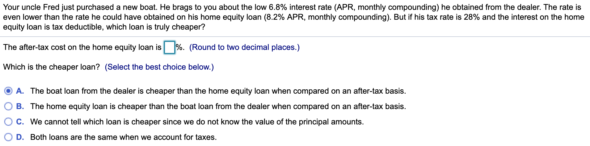 please help me solve along with multiple choice Your uncle Fred