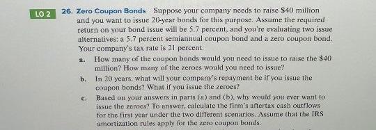 26 (Part a - How many of the zero coupon bonds would