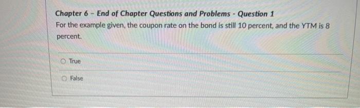  Chapter 6 - End of Chapter Questions and Problems - Question
