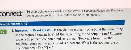 1 For the example given the coupon rate on the bond is
