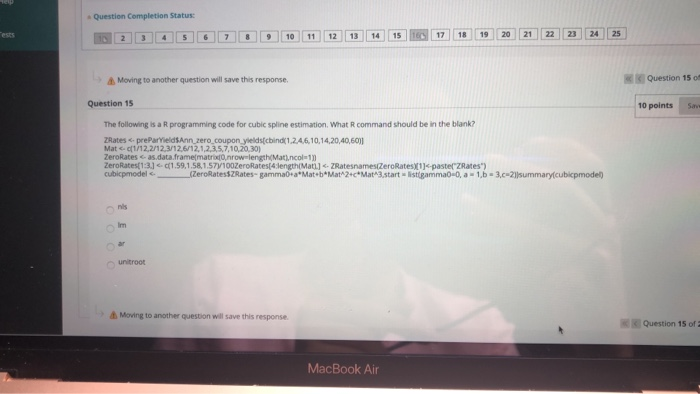 save this response Question 19 10 points Using the following data to