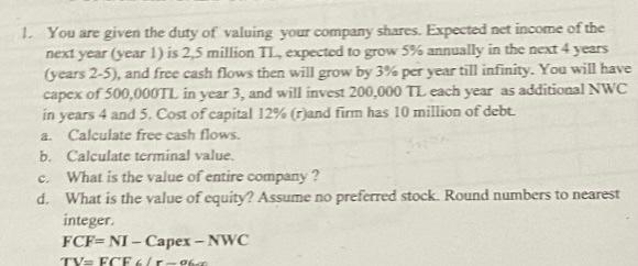 explanation please answer with using DDM or DCF model by using t-table