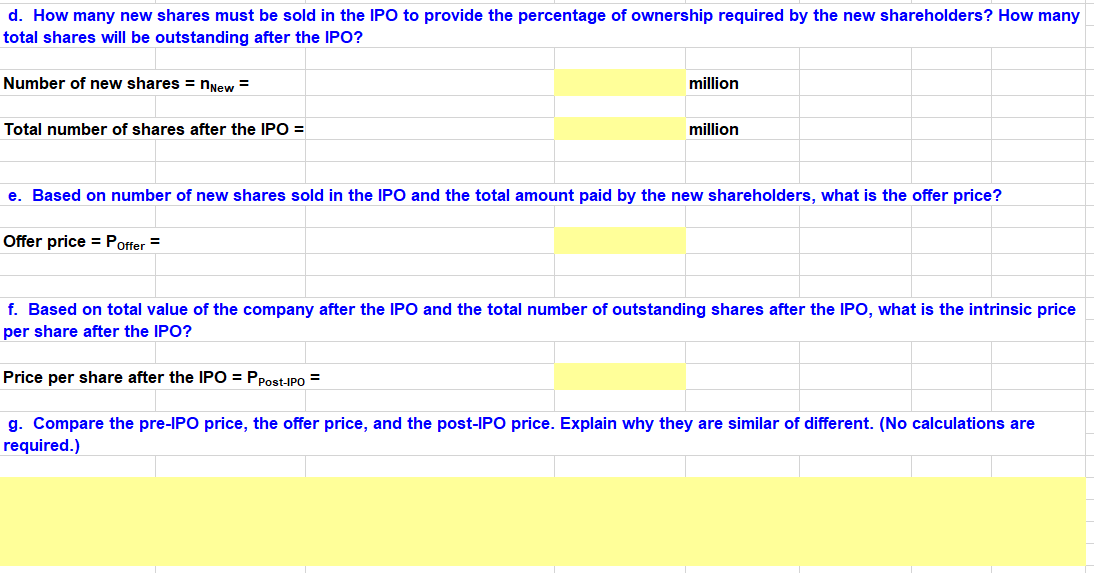 (LC) is condsidering an IPO. LC has 12 million shares of common