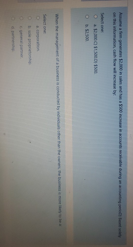 sales and has a $500 increase in accounts receivable during an accounting