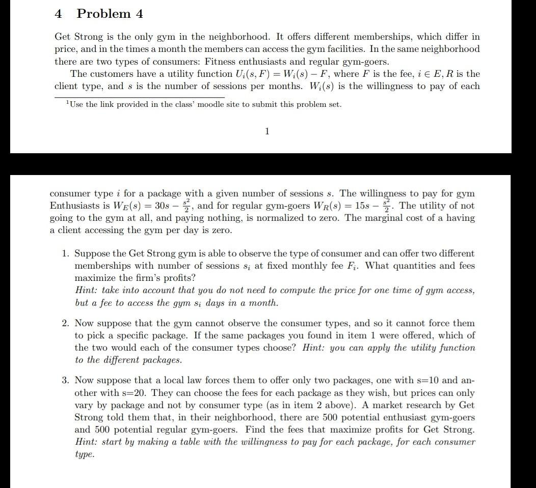  4 Problem 4 Get Strong is the only gym in the