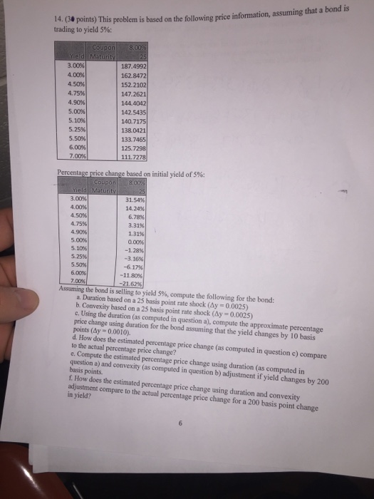 4. (3e points) This problem is based on the following price