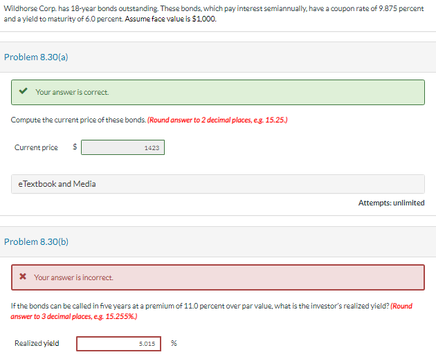 Hello, I need help finding the correct realized yield thank you! Wildhorse