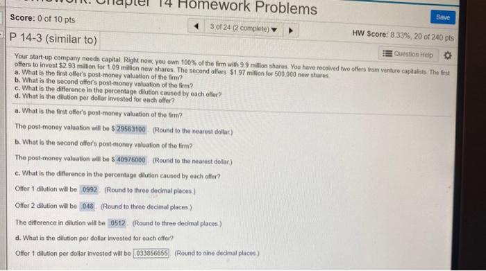 I just need help with part D please work Problems Save