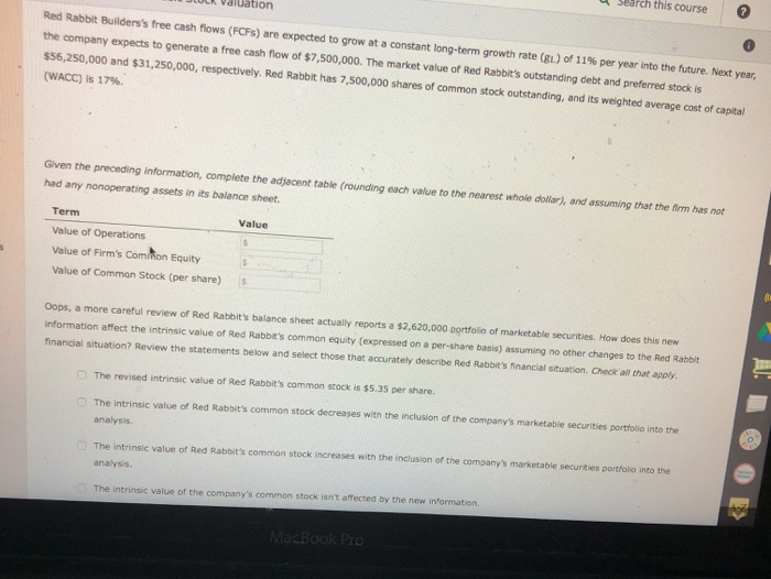 cash flows (FCFs) are expected to grow at a constant long-term growth