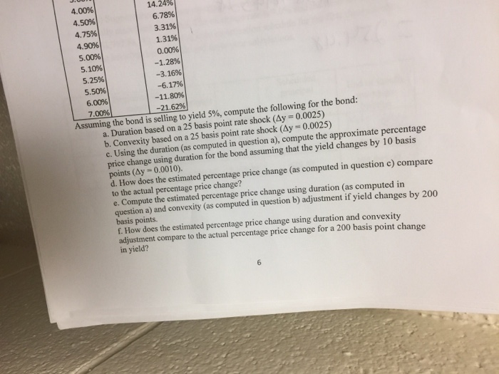 information, assuming that a trading to yield 5%; pon 3.00% 4.00% 4.50%