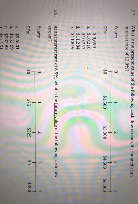 Help with the Steps please 27. What is the present value of