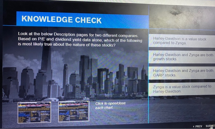  KNOWLEDGE CHECK Look at the below Description pages for two different