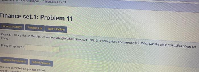  Concampus e 7 finance set. 1 / 11 Finance.set.1: Problem 11