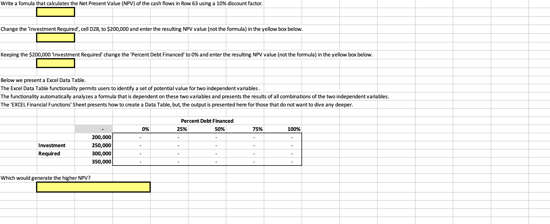 the results. The following model should include only the incremental impact on