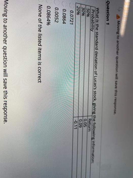  Moving to another question will save this response. Question 1 What