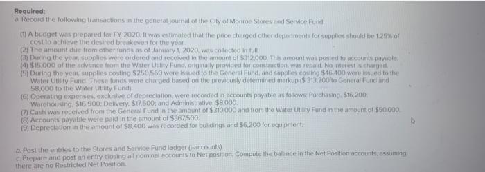 flows. 6-C. Part 1. Internal Service Fund Transactions The Stores and Service