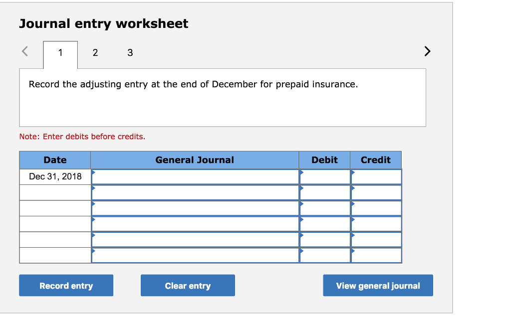 for its bank. The November 30 and December 31, 2018, trial balances