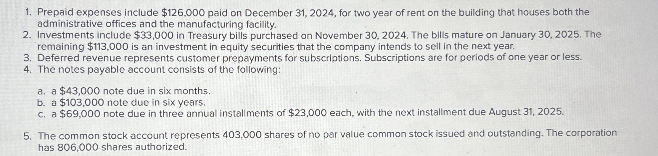  Prepaid expenses include $126,000 paid on December 31,2024, for two year