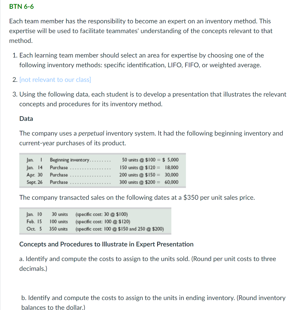 I need help for the LIFO method for this one, and please