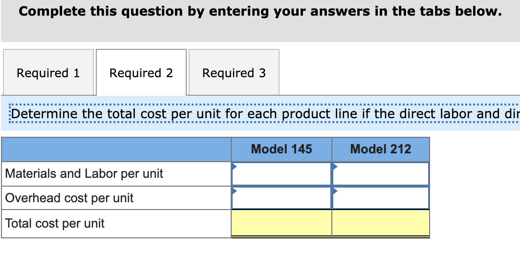 3 tab: If the market price for Model 145 is $710.99 and