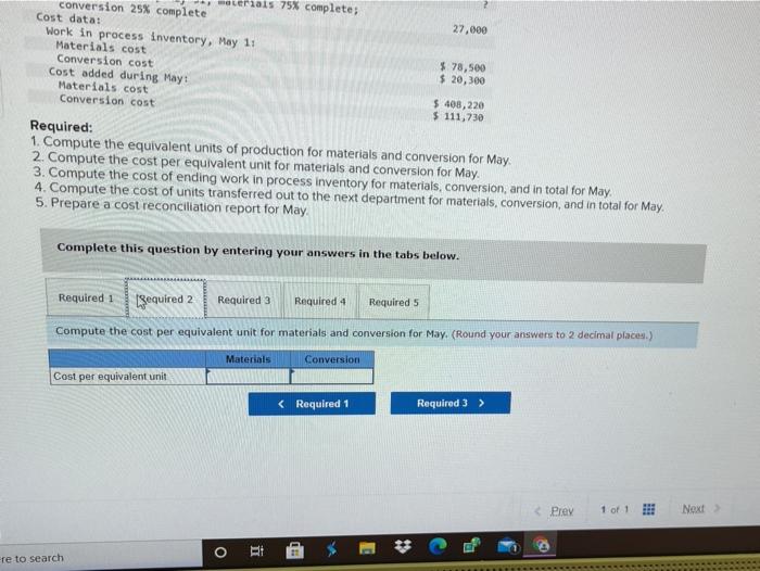costing system It manufactures a caulking compound that goes through three processing