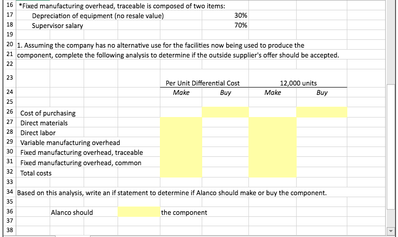 FORMAT*** THANK YOU! XD le - X Prepare a make or buy